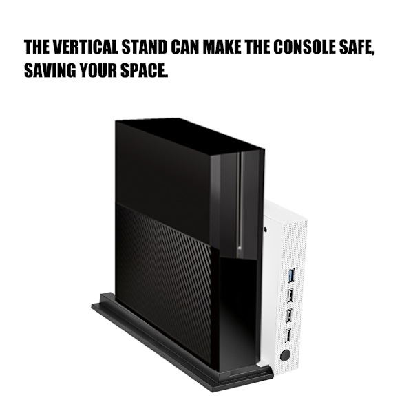 Vertikal Stativ Holder Køleventilator Køler 4 USB Hub Ladestation Til XBOXONE Silm Konsol