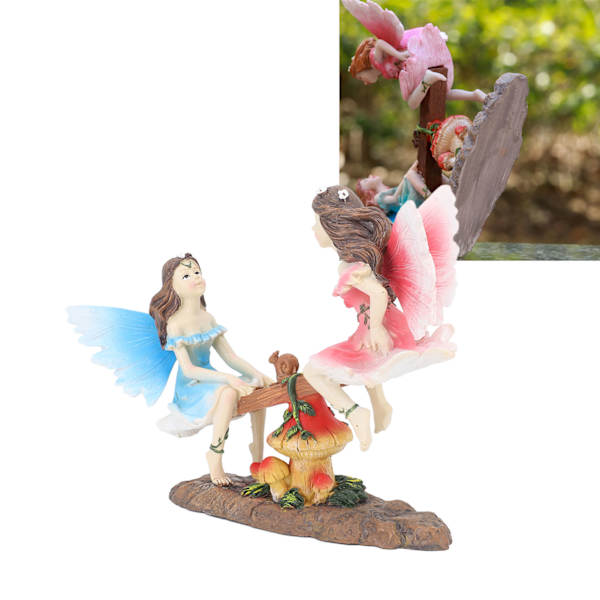 Fe Figur Ornament Gynge Figur Harpiks Realistisk Figur Dekoration til Have Hjem Stue Kontor