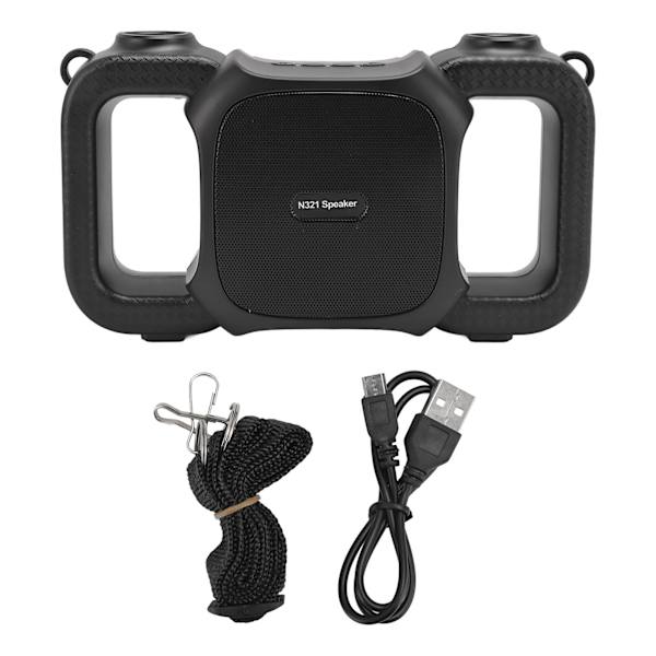Aurinkokäyttöinen Bluetooth-kaiutin monitoiminen FM-radiohätä-LED-valolla kannettava ulkokaiutin