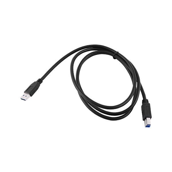 1,8 m USB 3.0 type A hann til B hann datakabel for skriver skanner høy hastighet svart ny