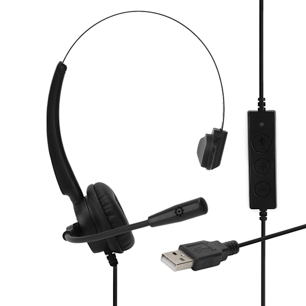 USB-hörlurar med brusreducerande mikrofon för affärs-UC Skype Lync Softphone Call Center Office