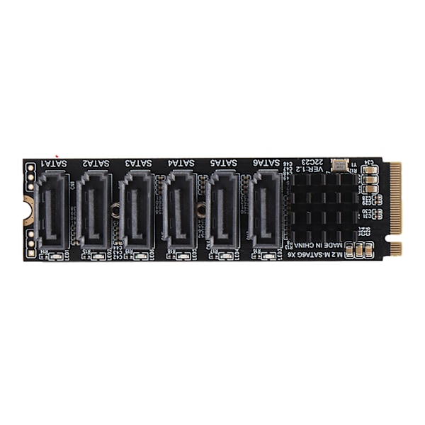 PCIE3.0 til SATA3.0 Adapterkort M.2 M EKY ASM1166 Chip Plug and Play 6 Porter M.2 til SATA3.0 Utvidelseskort