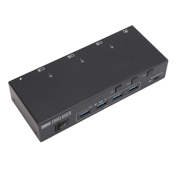 USB3.0 HD Multimedia Interface KVM-switch 2 skärmar 3 datorer 4K vid 60Hz HD Multimedia Interface-växlare 100‑240V EU-kontakt