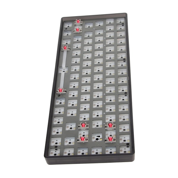 Mekanisk tastatursett hvitt 84 taster 2.4G BT kablet 75% layout Hot Swap tilpasset spilltastatur for DIY-erstatning