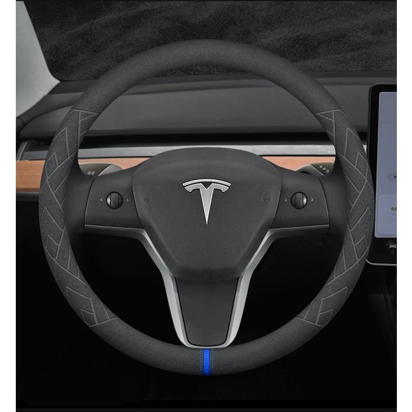 Passar till Tesla ModelS ModelY ModelX Model3 vinterrattsskydd - runt mocka - utan färgkod - 38cm/1 pack