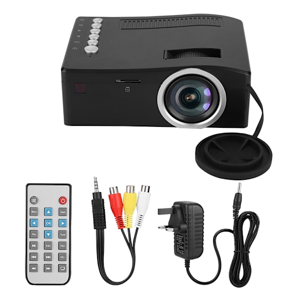 1080P Miniprojektor AV/HDMI/USB/TF Hem LED-projektor 15-110in Projektion -