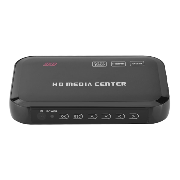1080P VGA-medieafspiller Venstre Højre Lydkanaler VGA/HDmi AV/YPbPr Output Media Player
