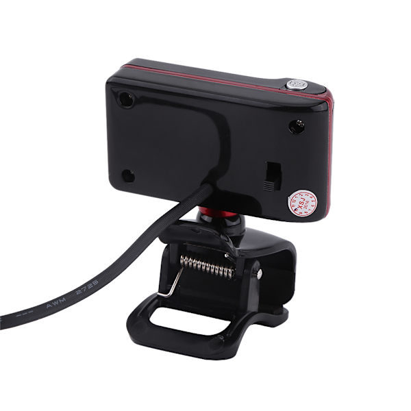 16M Pixel HD Webcam Clip-on  3 LED Rotatable Web Camera til PC Computer Sort + Rød