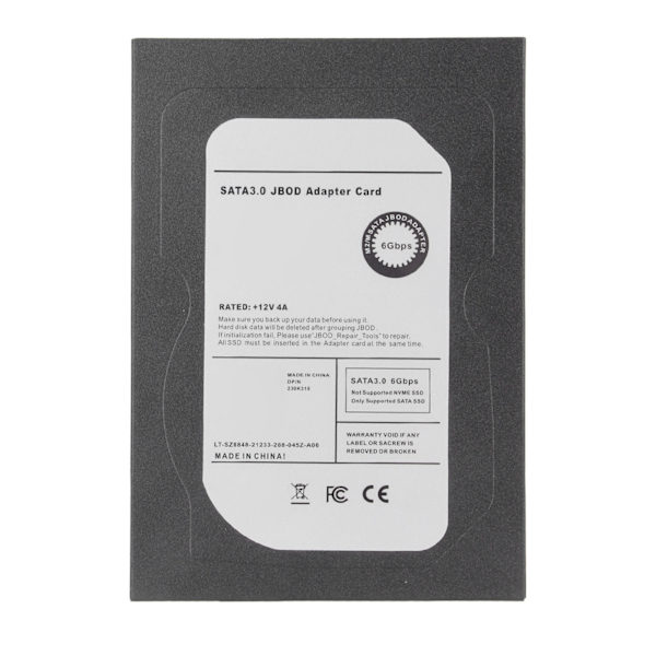 5-portars M.2 SATA SSD till 3,5-tums SATA3.0-adapter 6 Gbps JBOD-höljesadapter för Win 7 8 10 11 för 2230 2242 2260 2280 SSD
