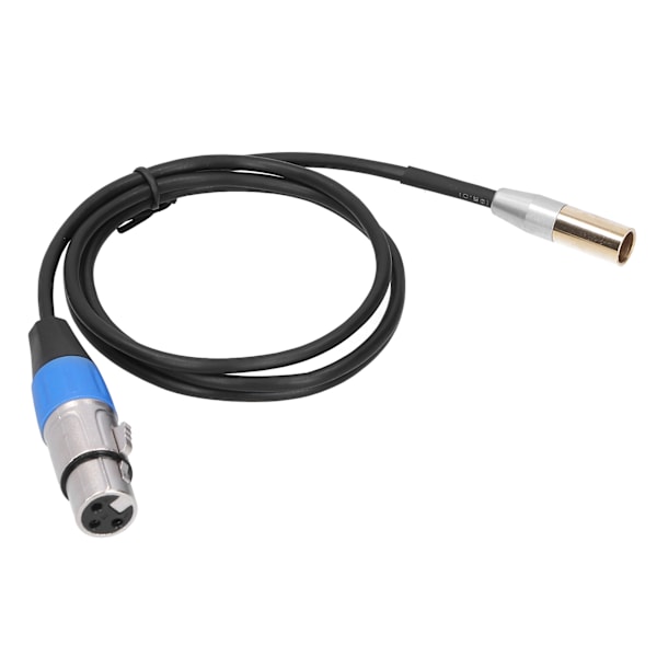 3Pin lydkabel Mini han til XLR hun Zinklegering hus Kobber skal ledninger 1 meter