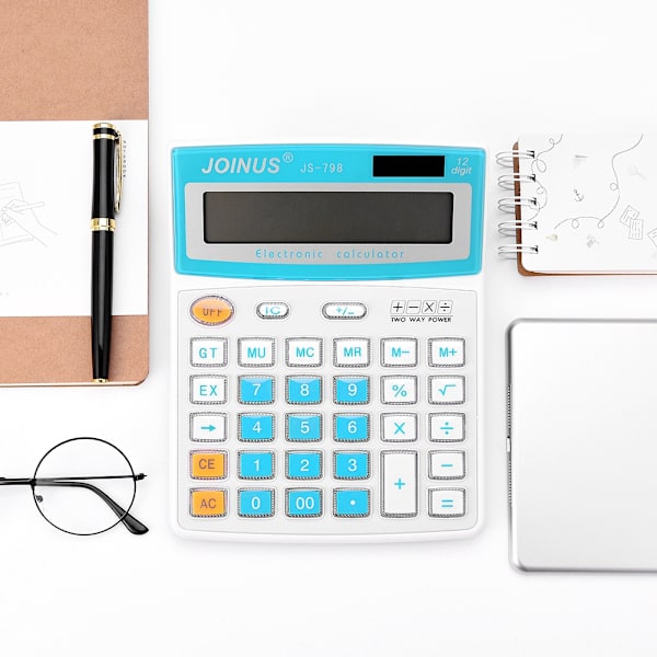 JS-798 Student Handheld Function Calculator Portable Electronic Calculator School Office (Blå)