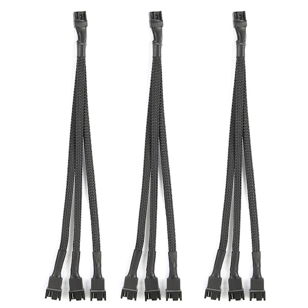 3 st förlängningskabel 1 till 3 vägs splitter hylsad 4-pin till 4-pin 3-pin 3-pin adapter
