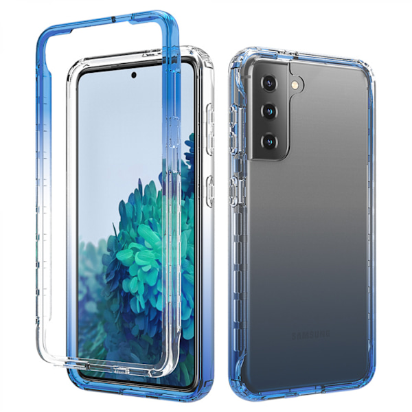 JUSTUP för Samsung Phone Case Heavy Duty Protective Anti-Slick  Soft Back Shell Hard PC Front Open Frame Slim Phone Cases för Samsung Galaxy S21 FE（