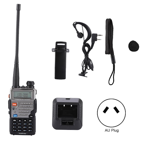 UV 5RE Plus -kannettava kämmenradio, kaksoiskaista 128CH UHF + VHF -puhelin