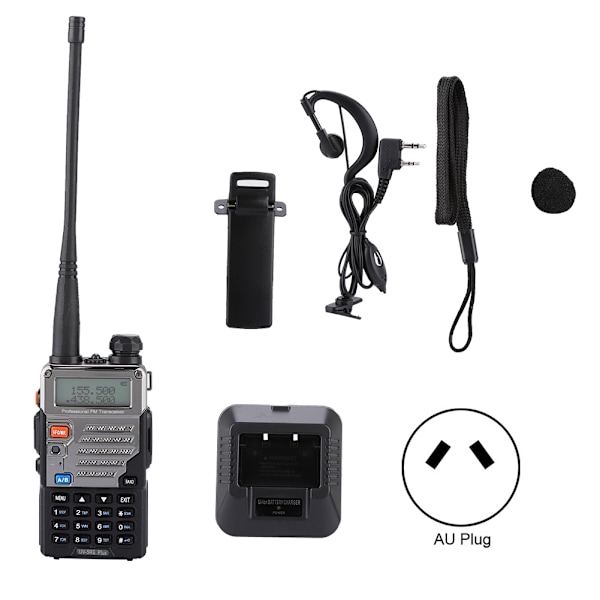 UV 5RE Plus Portable Handheld Radio Dual Band 128CH UHF + VHF Walkie Talkie