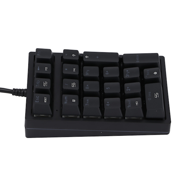 Kablet tastatur RGB bakgrunnsbelysning trinnvis tastehette programmerbare knapper 21 taster mekanisk tastatur rød aksel