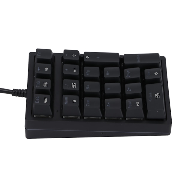 Trådbundet tangentbord RGB-bakgrundsbelysning Stegad Keycap Programmerbara knappar 21 tangenter Mekaniskt tangentbord Röd axel