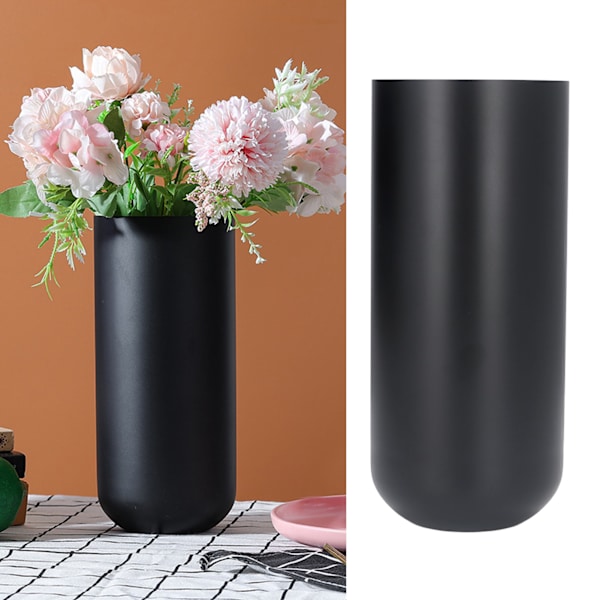 Metal Blomster Vase i Rustfrit Stål, Robust, Holdbar, Slidstærk, Enkel Moderne Stil Blomster Vase til Hjemmet, Kontoret, Hotellet