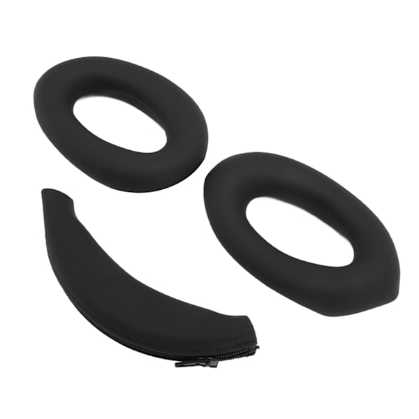 Öronkuddar Huvudband Pad Set Ersättning Silikon Hörlurar Skyddande Överdrag för WH‑1000XM4 WH‑1000XM3 Hörlurar Svart