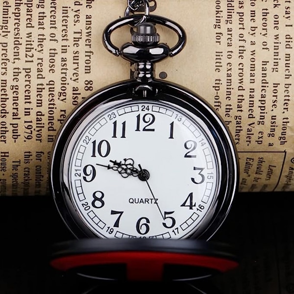 Klassinen kvartsi taskukello Retro Steampunk -sarjakuvataskukellot kaulakorun riipuksella