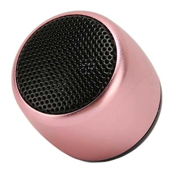 Mini Bluetooth-kaiutin, raskas subwoofer, USB-ladattava, metalli, kannettava langaton kaiutin puhelimeen, tablet-tietokoneeseen, vaaleanpunainen
