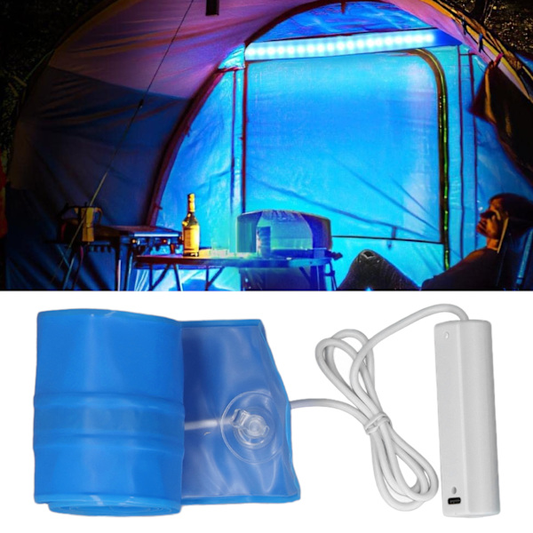 LED oppustelig håndholdt lampe med opbevaringspose udendørs bærbar RGB teltlys rør til camping