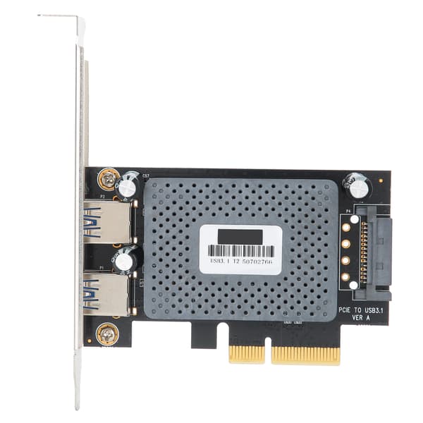 PCI-E -laajennuskortti Riser 4x - 2 Type-A USB3.1 10 Gbps Express -sovitinkorttiohjain