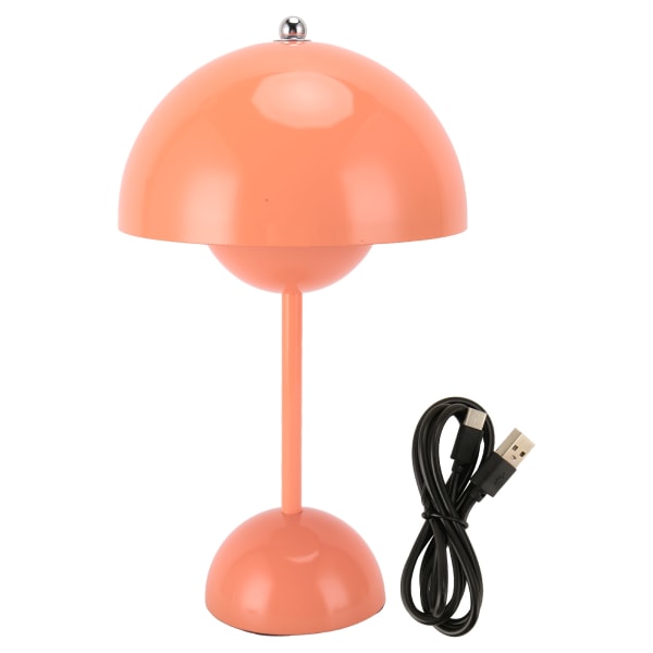 Vintage LED sladdlös bordslampa Uppladdningsbar Nattdukslampa Hemma Sovrum Sängbord Nattljus Rosa
