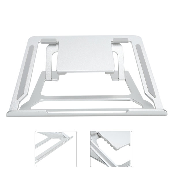 Anteckningsblock Stativ Fällbar Bärbar Silver Aluminiumlegering C6 Laptop Stöd för 11‑17in Bärbara datorer