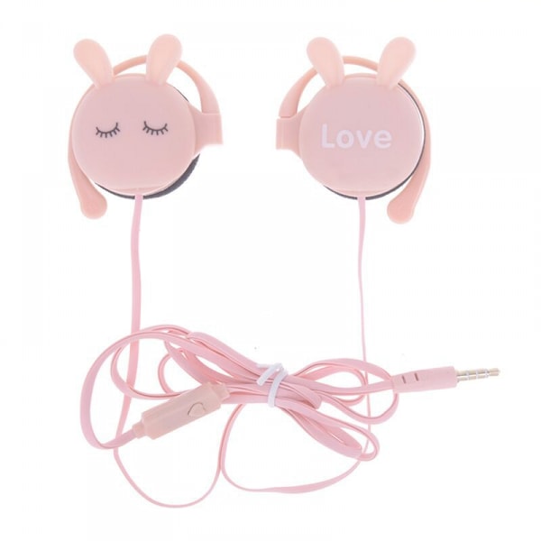 Piirrettyjä kuulokkeita 3D eläin kani nappikuulokkeet, söpöt handsfree-kuulokkeet mikrofonilla ja langalliset 3,5 mm Apple Samsung HTC Android -älypuhelimille