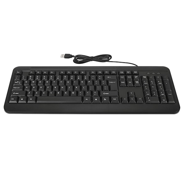 USB-kabelansluten tangentbord 104 tangenter Tyst skrivande Ergonomiskt tangentbord i full storlek för affärsdator för OS X PC för Windows 10 8 7