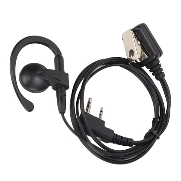 2-vägs radiohörlur G-formad walkie-talkie 2-stiftshörlurar med Lline-mikrofon för Kenwood för Baofeng