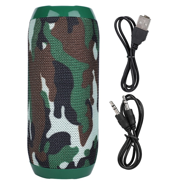 Bærbar Bluetooth Trådløs Højttaler Bass Subwoofer Støtte TF-kort USB FM-radio (Camouflage)