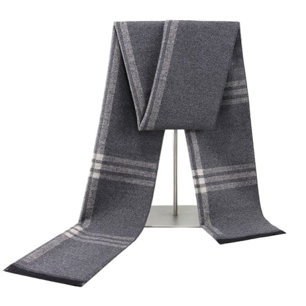 Wekity Men's Winter Warm Cashmere Scarf Plaid Scarf Men's Soft Long Cotton Scarf