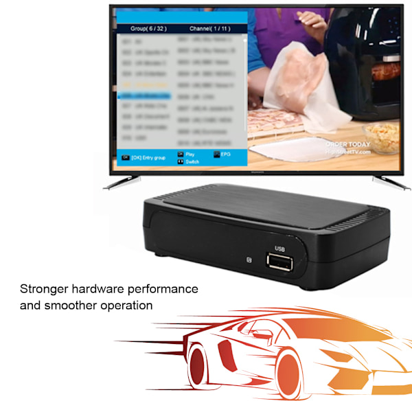 Intelligent M258 H.265 Digital TV Box IPTV Smart Set top Box Inbyggd MPEG Decoder