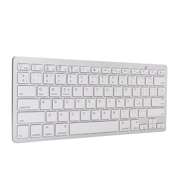 Espanjalainen ultraohut langaton Bluetooth-mykkänäppäimistö Apple Mac WindowS Androidille