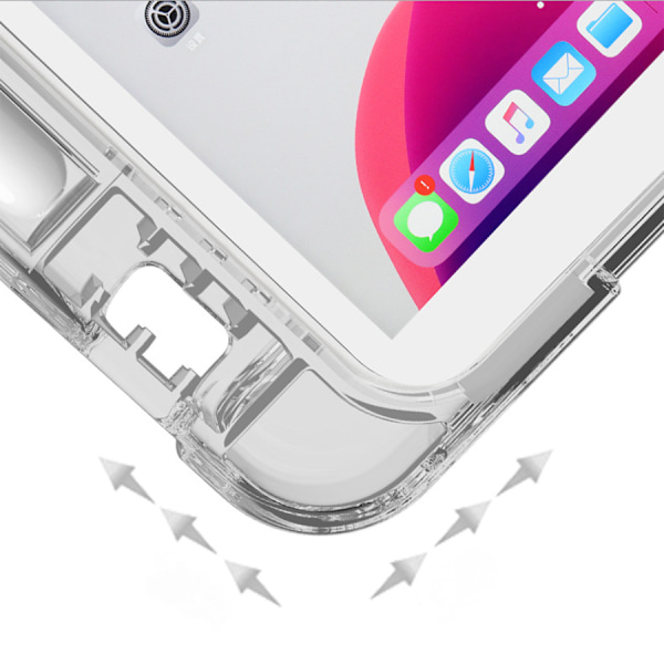 Fodral för Ipad Pro(10,5 tum) med inbyggt pennhållare, smartfodral, [stödjer pennladdning] automatisk väckning/sömn, genomskinligt bakstativskydd generation - N