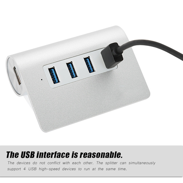 Hög hastighet bärbar mini 4-portars USB3.0 laddningshub splitteradapter för ORICO M3H4