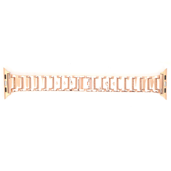 Klockarmband Full Rhinestones Rem Armband i Metall Ersättning Kompatibel för IOS Watch 42mm/44mm Rose Guld