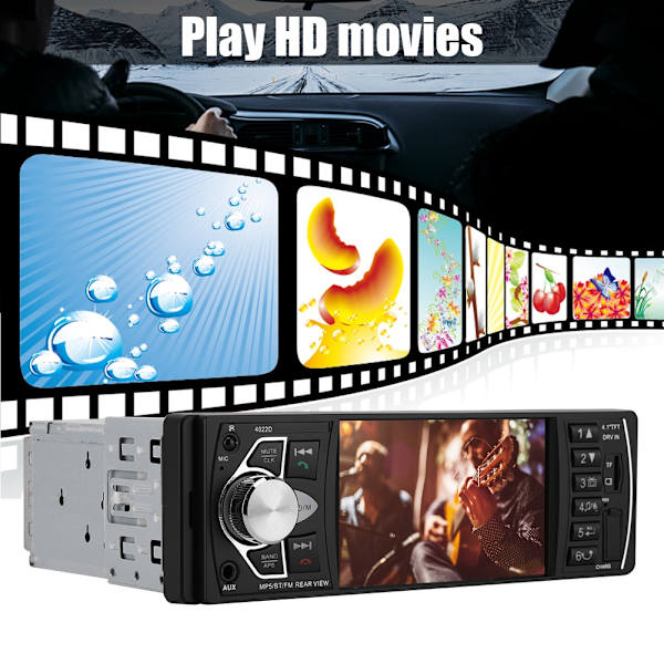 HD 4.1 tuuman auton stereot Bluetooth-radio MP5 etu- ja takakameran soitin -4022D