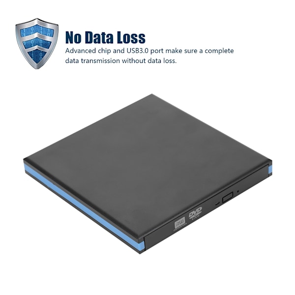 8X extern DVD-brännare DVD/CD/VCD förlustfri dataöverföring USB 3.0 DVD-enhet