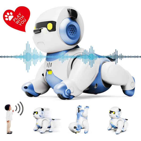 Smart interaktiv robot hundelegetøj til børn med stemme- og berøringsstyring Dansende kæledyr RC dyre legetøj til drenge og piger Realistisk mini kæledyr hund robot simulator
