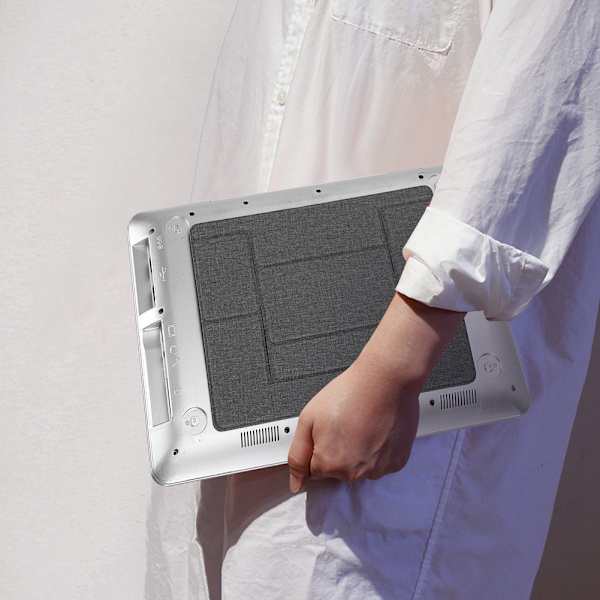 Ultra tynd usynlig integreret foldbar tablet bærbar standholder (grå)