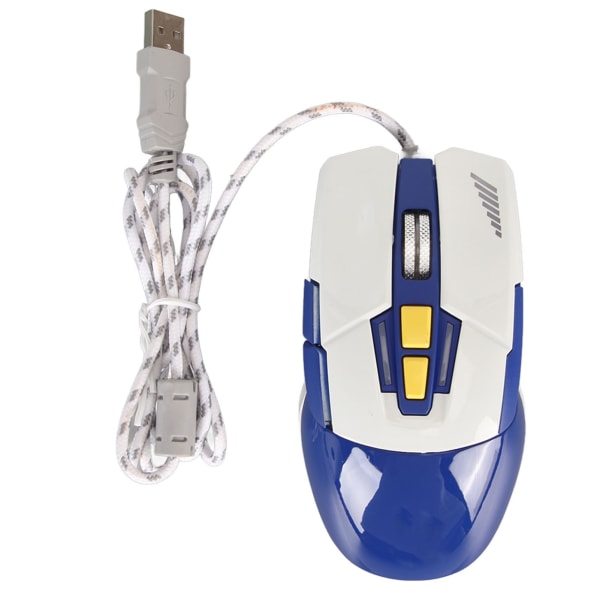 Urheiluauton muotoinen langallinen pelihiiri USB optinen tietokonehiiri LED-valo 4 säädettävä DPI jopa 3200 tietokonehiiri sininen