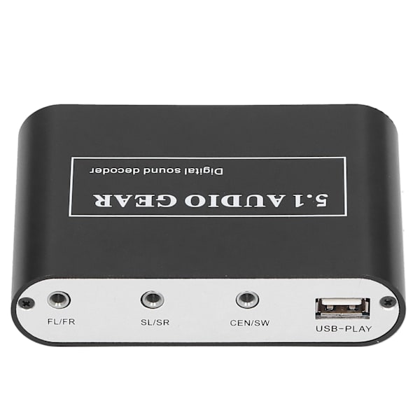 USB Port Digital Audio Sound Decoder Converter DTS/AC3/6CH LPCM Til 5.1 Analog Output 2.1EU Stik 100‑240V