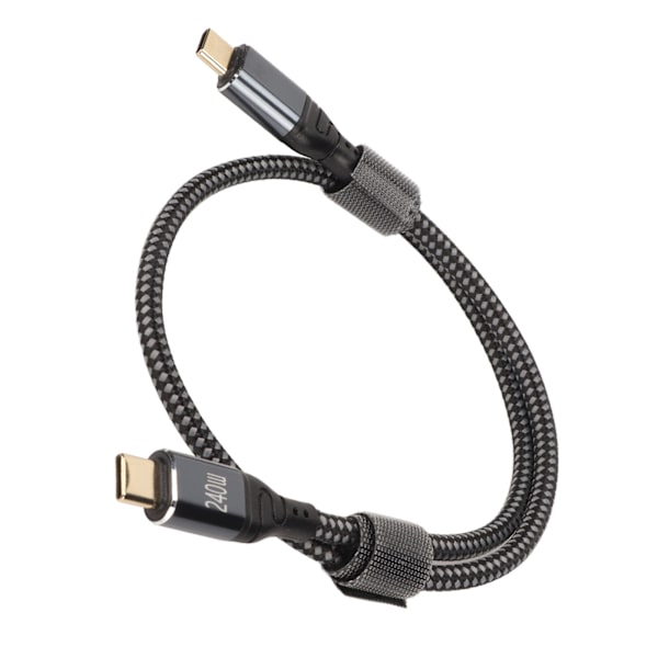 USB C till USB C-kabel PD240W USB2.0 Typ C-gränssnitt 480Mbps USB C-hane till C-hane Dubbeländad datakabel 50cm