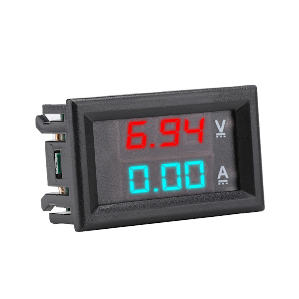 0-100V 0-10A Mini Dubbla Färger LCD Digital Voltmeter Ammeter Volt Ström Amp Tester