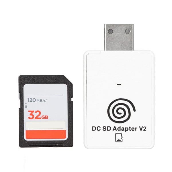 Til DC-kortlæser, opbevaringskortlæseradapter med cd til Sega Dreamcast Dreamshell V4.0-spilkonsoltilbehør
