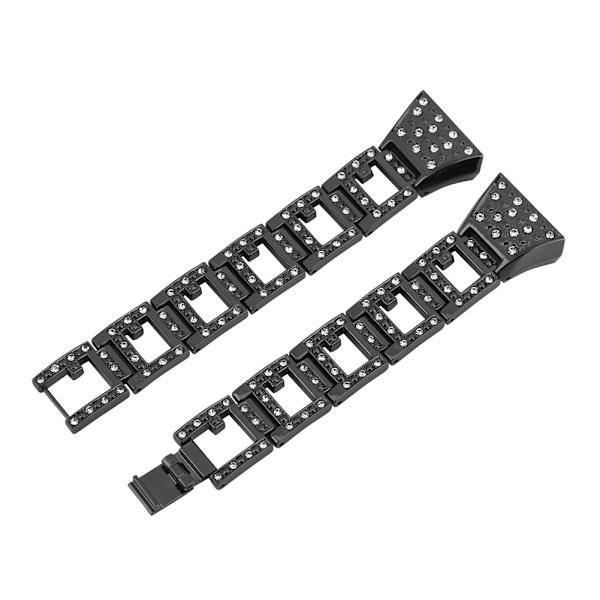 Metal Justerbar Rem til Fitbit Charge 2 med Rhinestone-rem i Sort