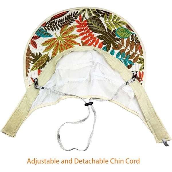 Solhatte til kvinder med bred skygge, UV-beskyttelse, solhatte, strandhatte, pakkelige solhatte Beige